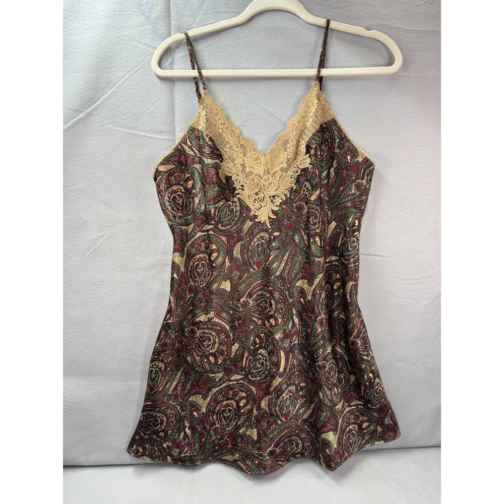 Vintage Victoria Secret Satin Lace Slip Dress Nightie Sz M Regency Fairy Y2K 90s